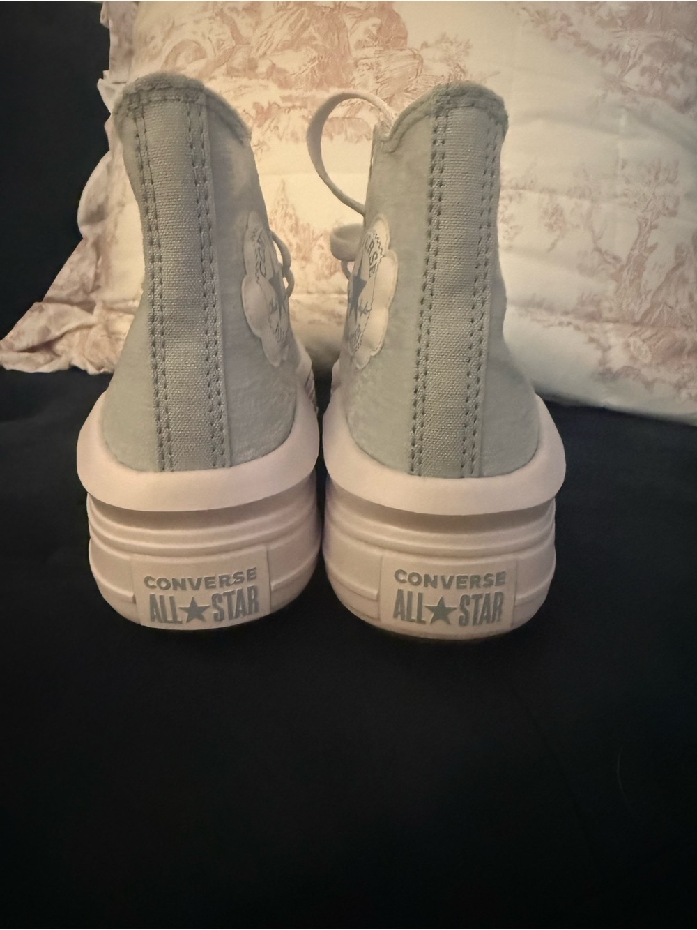 Converse Light Blue High Top Platform Sneakers - Picture 5 of 9